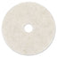 Ultra High-speed Natural Blend Floor Burnishing Pads 3300, 20" Diameter, White, 5/carton