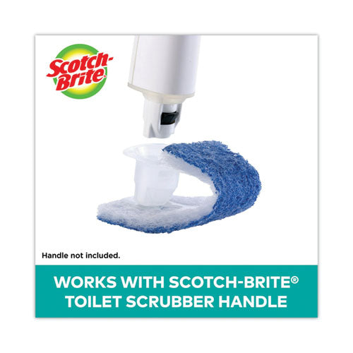Disposable Toilet Scrubber Refill, Blue/white, 10/pack