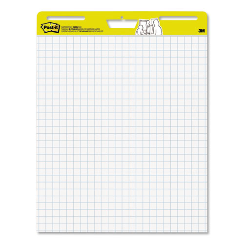 Vertical-orientation Self-stick Easel Pad Value Pack, Green Headband, Unruled, 25 X 30, White, 30 Sheets, 6/carton