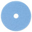 Hi-performance Burnish Pad 3050, 20" Diameter, Sky Blue, 5/carton
