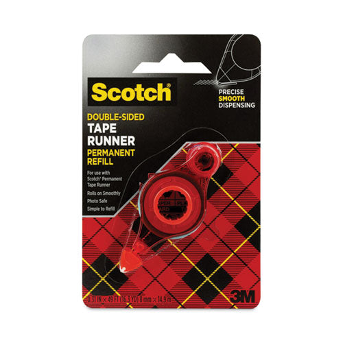 Refill For The Redesigned Scotch 6055 Tape Runner Dispenser, 0.31" X 49 Ft, Dries Clear
