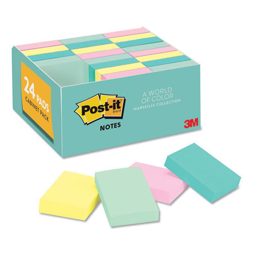Original Pads In Beachside Cafe Collection Colors, Value Pack, 1.38" X 1.88", 100 Sheets/pad, 24 Pads/pack