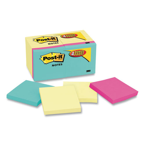 Original Pads Assorted Value Pack, 3 X 3, (8) Canary Yellow, (6) Poptimistic Collection Colors, 100 Sheets/pad, 14 Pads/pack