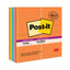 Pads In Energy Boost Collection Colors, 3" X 3", 90 Sheets/pad, 24 Pads/pack