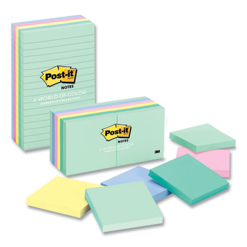 Original Pads In Beachside Cafe Collection Colors, 3" X 3", 100 Sheets/pad, 12 Pads/pack