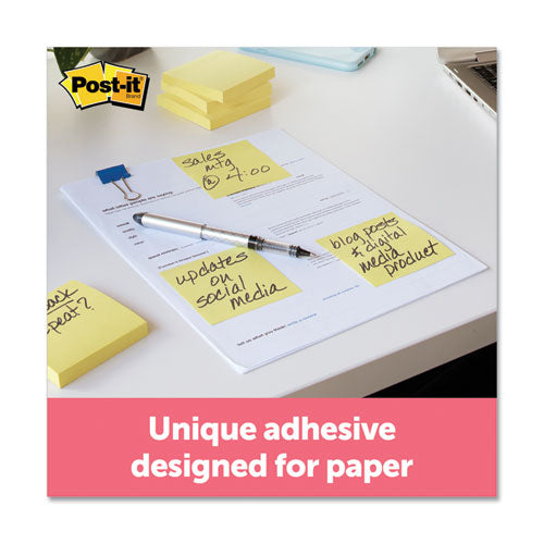 Original Pads In Canary Yellow, Value Pack, 3" X 5", 100 Sheets/pad, 24 Pads/pack