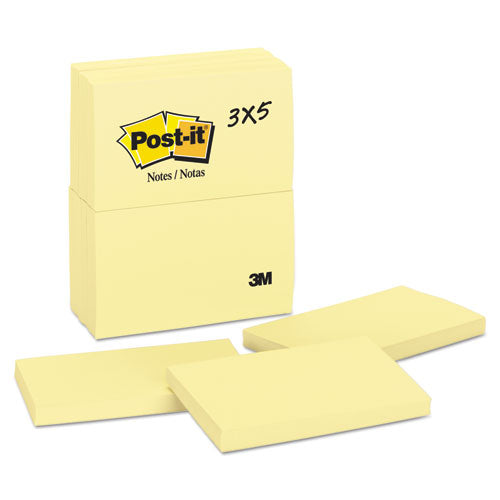Original Pads In Canary Yellow, Note Ruled, 4" X 6", 100 Sheets/pad, 12 Pads/pack