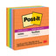 Pads In Energy Boost Collection Colors, Note Ruled, 4" X 4", 90 Sheets/pad, 6 Pads/pack