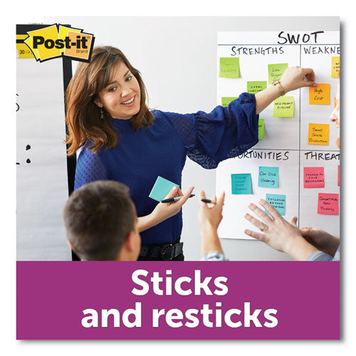 Pads In Energy Boost Collection Colors, Note Ruled, 4" X 4", 90 Sheets/pad, 6 Pads/pack
