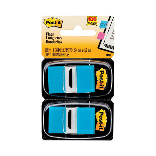 Standard Page Flags In Dispenser, Bright Blue, 100 Flags/dispenser