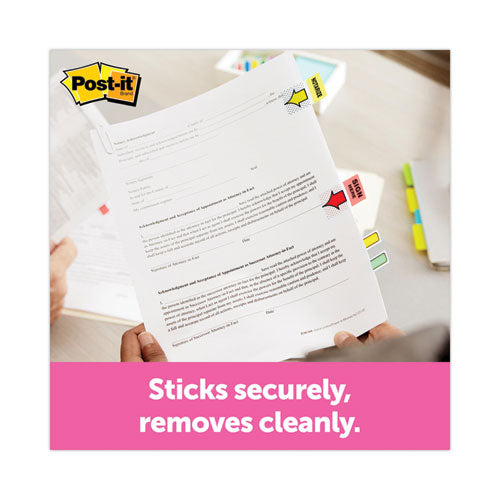 Arrow Message 1" Page Flags, "notarize," Yellow, 50 Flags/dispenser, 2 Dispensers/pack