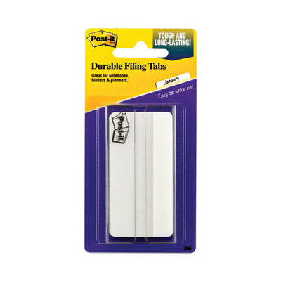 Solid Color Tabs, 1/3-cut, White, 3" Wide, 50/pack