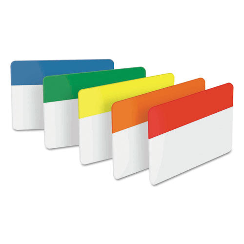 Solid Color Tabs, 1/5-cut, Assorted Bright Colors, 2" Wide, 24/pack