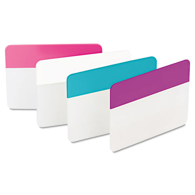 Solid Color Tabs, 1/5-cut, Assorted Pastel Colors, 2" Wide, 24/pack