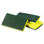 Medium-duty Scrubbing Sponge, 3.6 X 6.1, 0.7" Thick, Yellow/green, 10/pack