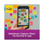 Self-stick Message Pad, Note Ruled, 4" X 5", Energy Boost Collection Colors, 50 Sheets/pad, 4 Pads/pack