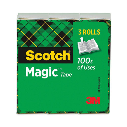Magic Tape Refill, 3" Core, 1" X 72 Yds, Clear, 3/pack