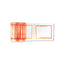 Pouch Tape, 3" Core, 5" X 6", Transparent, Orange Border