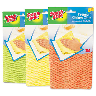Kitchen Cleaning Cloth, Microfiber, 11.4 X 12.4, White, 2/pack, 12 Packs/carton