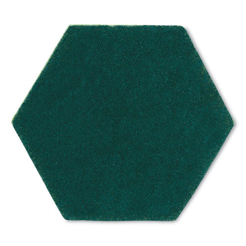 Dual Purpose Scour Pad, 5 X 5, Green/yellow, 15/carton