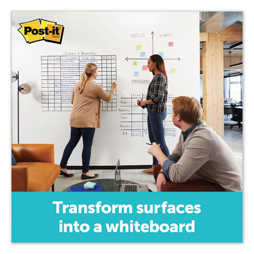 Dry Erase Surface With Adhesive Backing, 36 X 24, White Surface