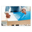Dry Erase Surface With Adhesive Backing, 72 X 48, White Surface