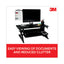 Swing Arm Copyholder, Adhesive Monitor Mount, 30 Sheet Capacity, Plastic, Black/silver Clip