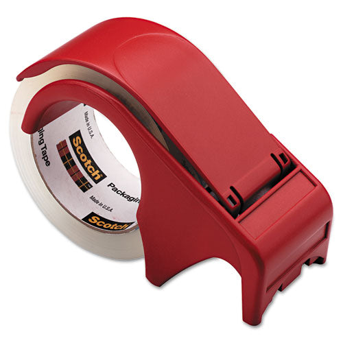 Compact And Quick Loading Dispenser For Box Sealing Tape, 3" Core, For Rolls Up To 2" X 60 Yds, Red