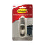Adhesive Mount Metal Hook, Large, Brushed Nickel Finish, 5 Lb Capacity, 1 Hook And 2 Strips/pack