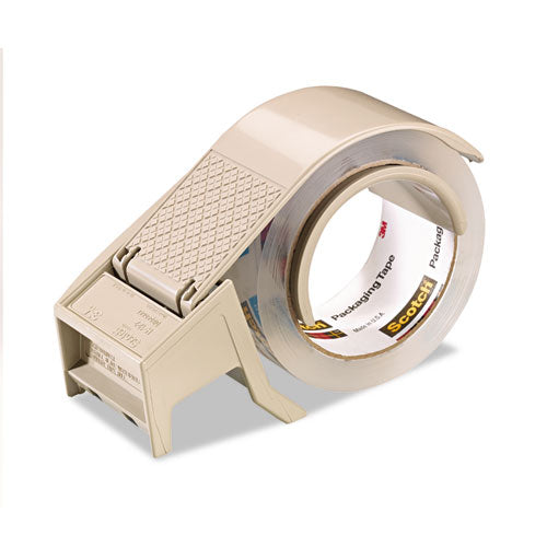 Compact And Quick Loading Dispenser For Box Sealing Tape, 3" Core, For Rolls Up To 2" X 50 M, Gray