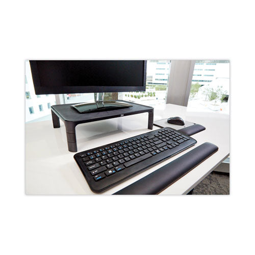 Adjustable Monitor Stand, 16" X 12" X 1.75" To 5.5", Black, Supports 20 Lbs