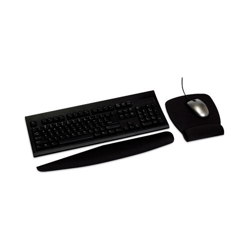 Antimicrobial Foam Mouse Pad With Wrist Rest, 8.62 X 6.75, Black