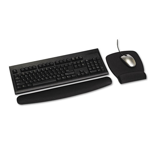 Antimicrobial Foam Mouse Pad With Wrist Rest, 8.62 X 6.75, Black