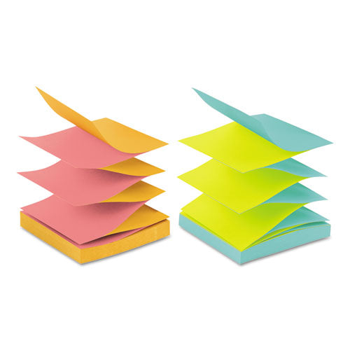 Original Pop-up Refill, Poptimistic Collection Alternating-color Value Pack, 3" X 3", 100 Sheets/pad, 12 Pads/pack