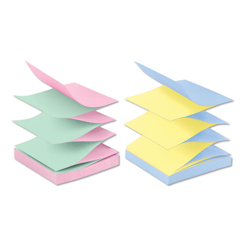 Original Pop-up Refill, Poptimistic Collection Alternating-color Value Pack, 3" X 3", 100 Sheets/pad, 12 Pads/pack