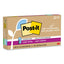 100% Recycled Paper Super Sticky Notes, 3" X 3", Oasis, 70 Sheets/pad, 6 Pads/pack