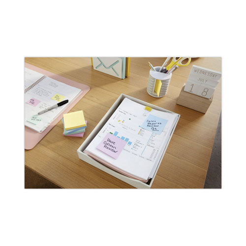 Original Recycled Pop-up Notes, 3" X 3", Sweet Sprinkles Collection Colors, 100 Sheets/pad, 12 Pads/pack