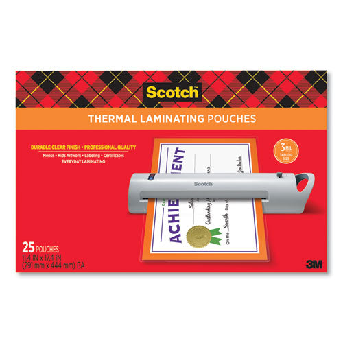 Laminating Pouches, 3 Mil, 9" X 11.5", Gloss Clear, 100/pack