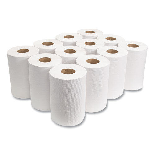 Morsoft Universal Roll Towels, 8" X 350 Ft, White, 12 Rolls/carton
