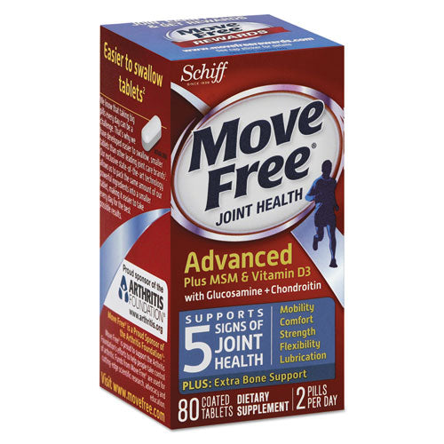 Move Free Advanced Plus Msm And Vitamin D3 Joint Health Tablet, 80 Count, 12/carton