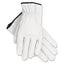 Grain Goatskin Driver Gloves, White, X-large, 12 Pairs
