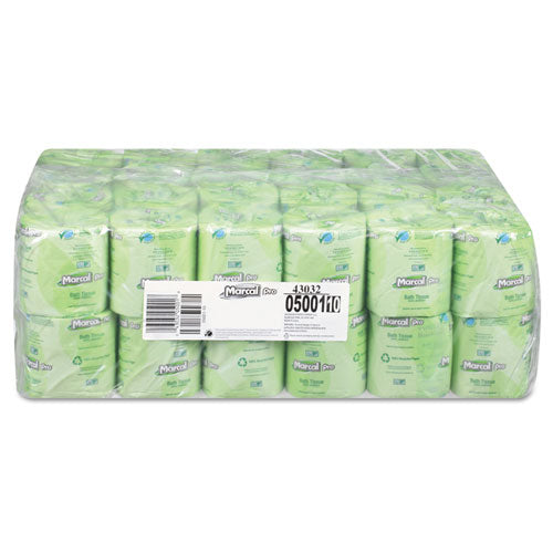 100% Recycled 2-ply Bath Tissue, Septic Safe, Individually Wrapped Rolls, White, 330 Sheets/roll, 48 Rolls/carton