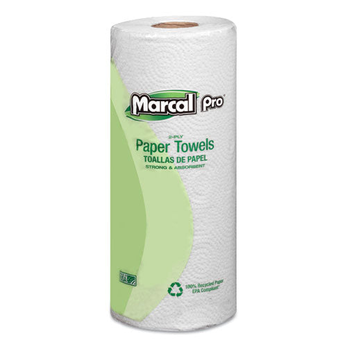 100% Premium Recycled Kitchen Roll Towels, 2-ply, 11 X 9, White, 70/roll, 30 Rolls/carton