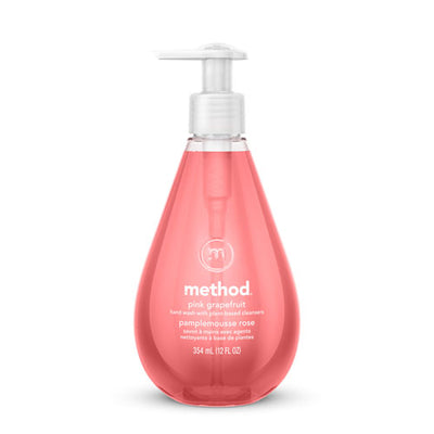 Gel Hand Wash, Pink Grapefruit, 12 Oz Pump  Bottle, 6/carton