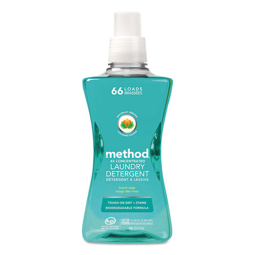 4x Concentrated Laundry Detergent, Free And Clear, 53.5 Oz Bottle, 4/carton