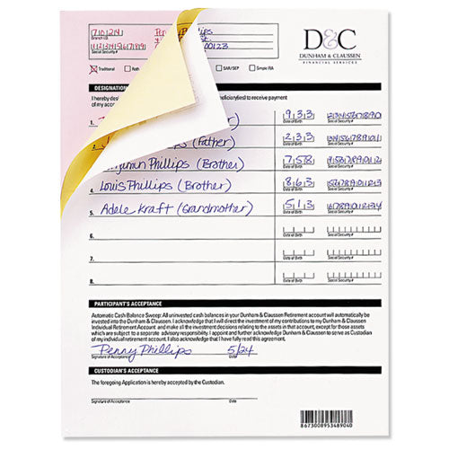 Fast Pack Carbonless 3-part Paper, 8.5 X 11, Pink/canary/white, 500 Sheets/ream, 5 Reams/carton