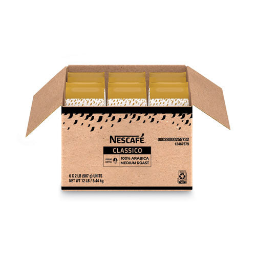 Classico 100% Arabica Roast Ground Coffee, Medium Blend, 2 Lb Bag, 6/carton
