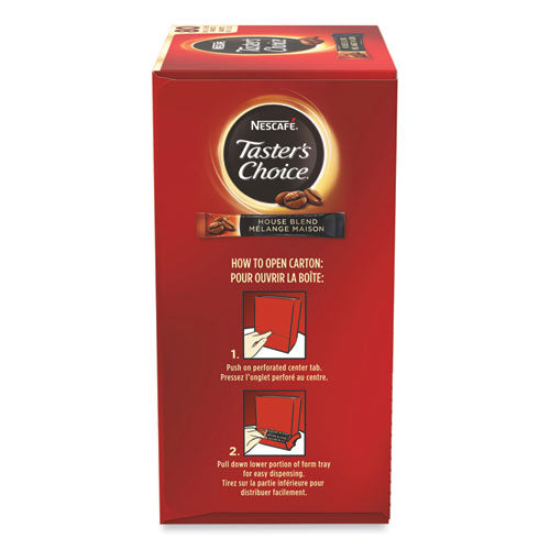 Taster's Choice House Blend Instant Coffee, 0.1oz Stick, 6/box, 12box/carton