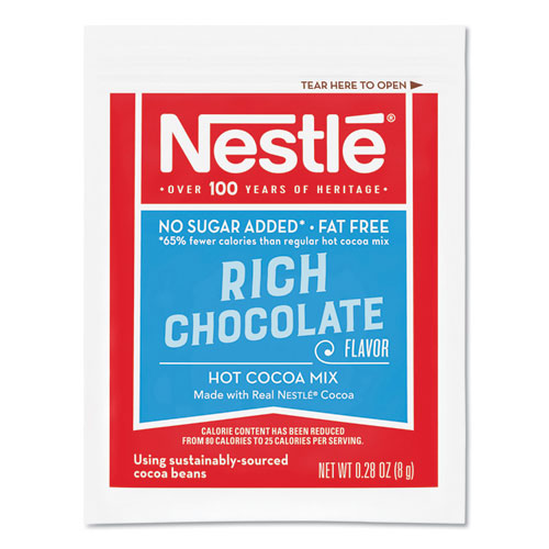 No-sugar-added Hot Cocoa Mix Envelopes, Rich Chocolate, 0.28 Oz Packet, 30/box