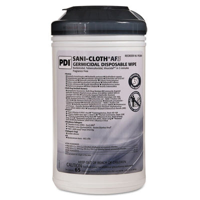 Sani-cloth Af3 Germicidal Disposable Wipes, 6 X 6.75, 160 Wipes/canister, 12 Canisters/carton